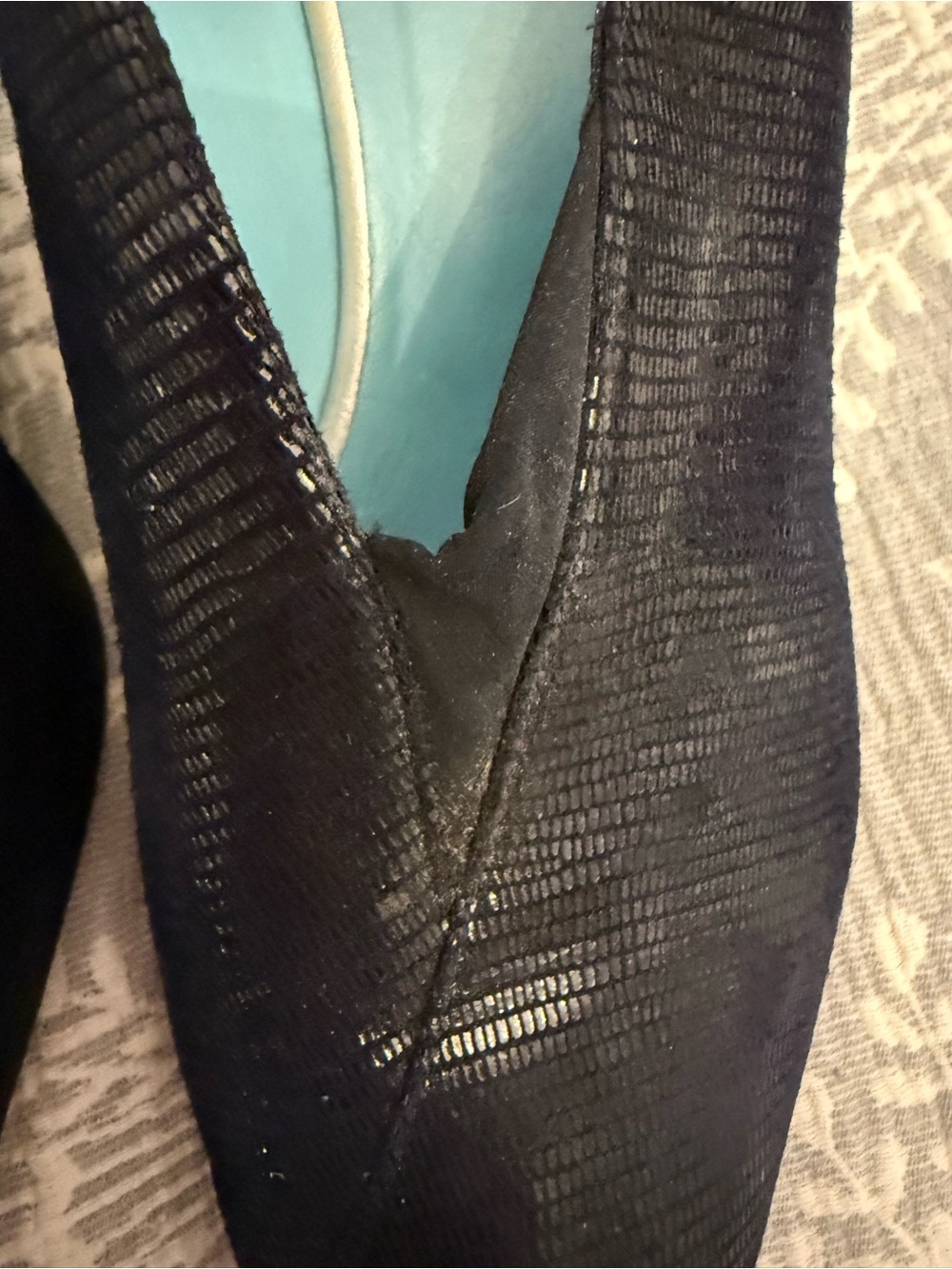 Thierry Rabotin Ronna Navy Textured Slip-On Shoes - Picture 4 of 5